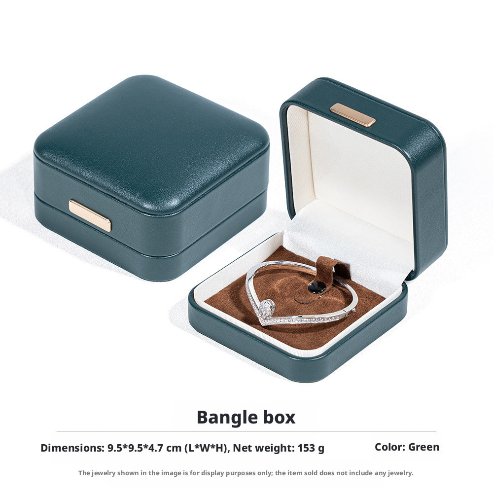 5pcs PU Leather Dome Jewelry Box Gold Clasp – Ring Necklace Bracelet Gift Case