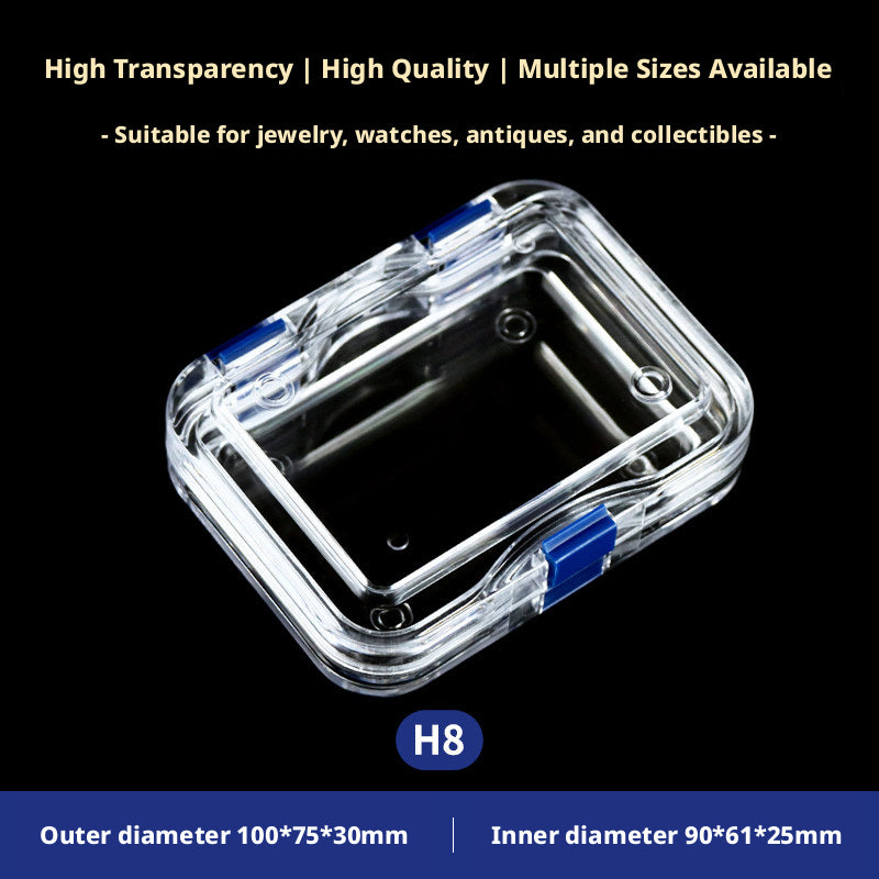 3pcs Clear Membrane Box, Jewelry Display Case, Shockproof Storage