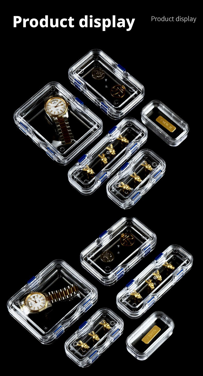3pcs Clear Membrane Box, Jewelry Display Case, Shockproof Storage