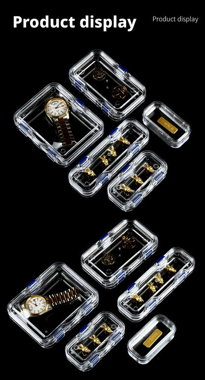 3pcs Clear Membrane Box, Jewelry Display Case, Shockproof Storage