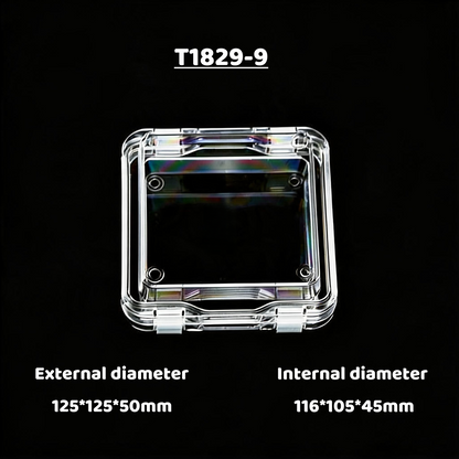 3pcs Clear Acrylic Floating Display Box Film Suspension Case for Jewelry Watch Storage