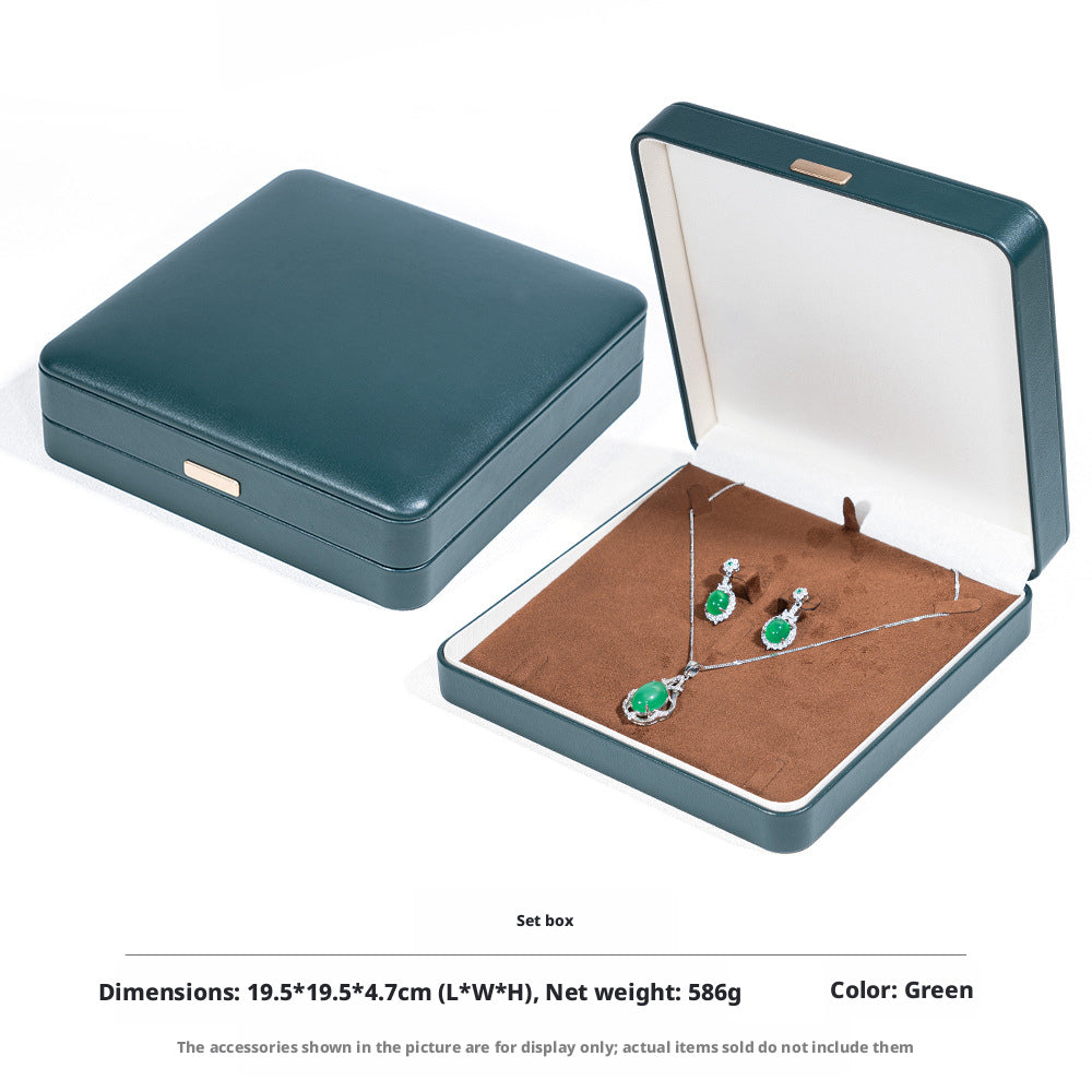 5pcs PU Leather Dome Jewelry Box Gold Clasp – Ring Necklace Bracelet Gift Case