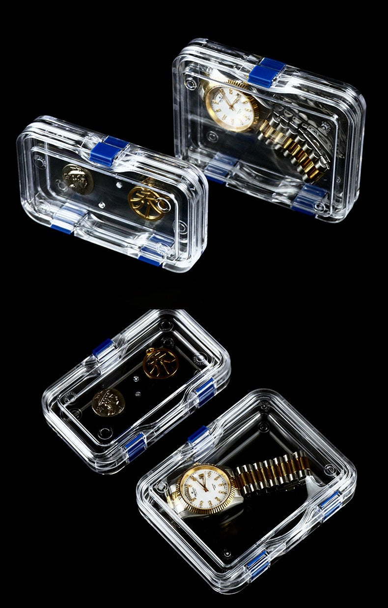 3pcs Clear Membrane Box, Jewelry Display Case, Shockproof Storage