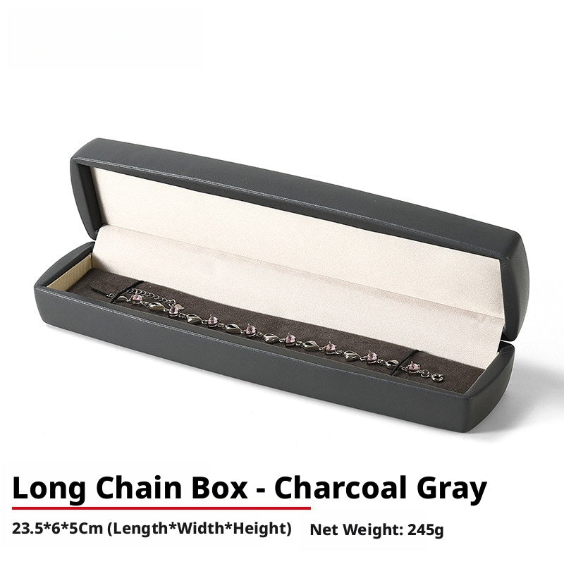 PU Leather Jewelry Gift Box, Minimalist Ring Pendant Necklace Storage Case, Elegant Jewelry Box