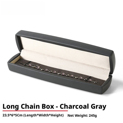 PU Leather Jewelry Gift Box, Minimalist Ring Pendant Necklace Storage Case, Elegant Jewelry Box