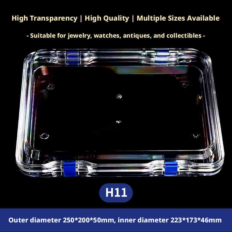 3pcs Clear Membrane Box, Jewelry Display Case, Shockproof Storage