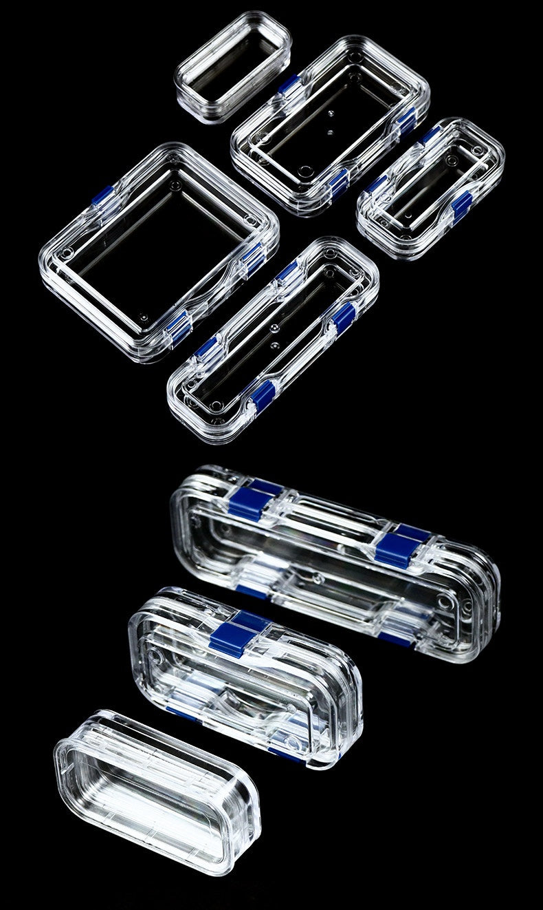 3pcs Clear Membrane Box, Jewelry Display Case, Shockproof Storage