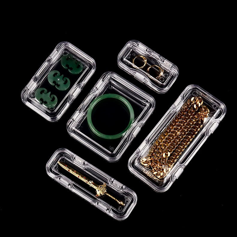 3pcs Clear Membrane Box, Jewelry Display Case, Shockproof Storage