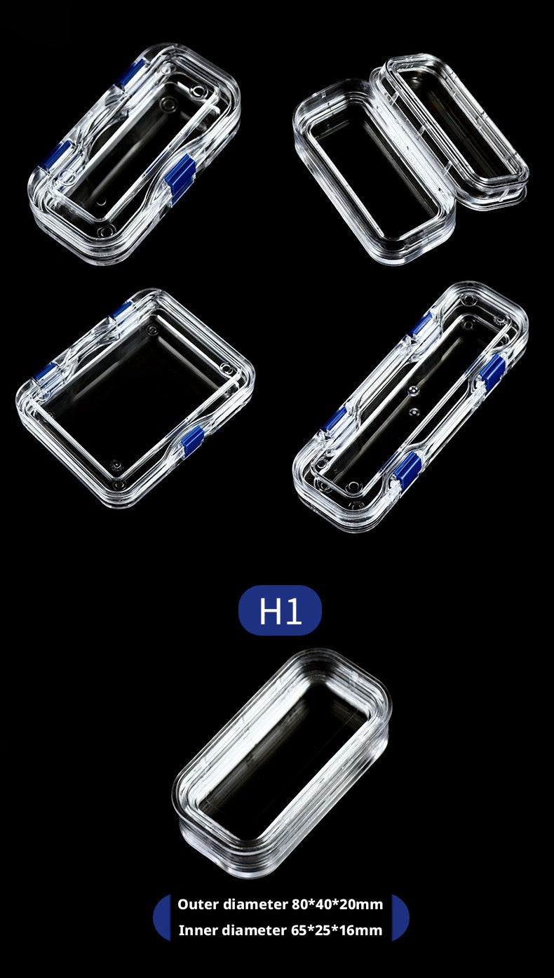 3pcs Clear Membrane Box, Jewelry Display Case, Shockproof Storage