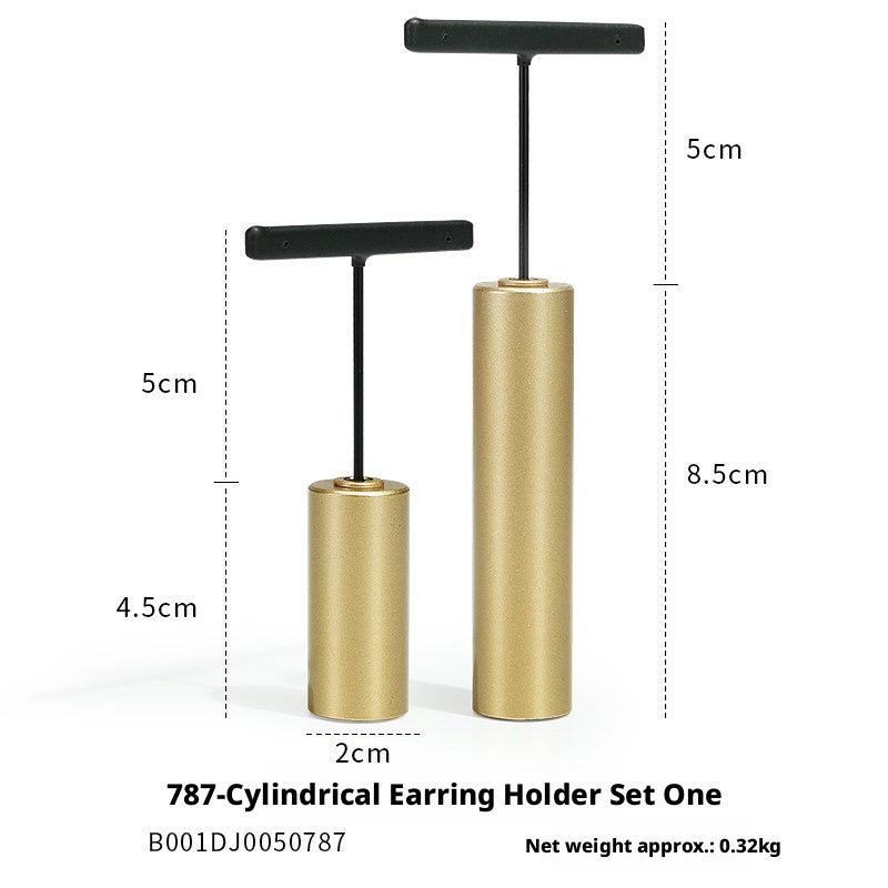 Modern Metal Suede Jewelry Organizer and Showcase Stand