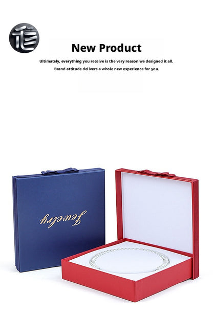 Pearl Necklace Gift Box Velvet Insert – Luxury Jewelry Packaging Case for Her
