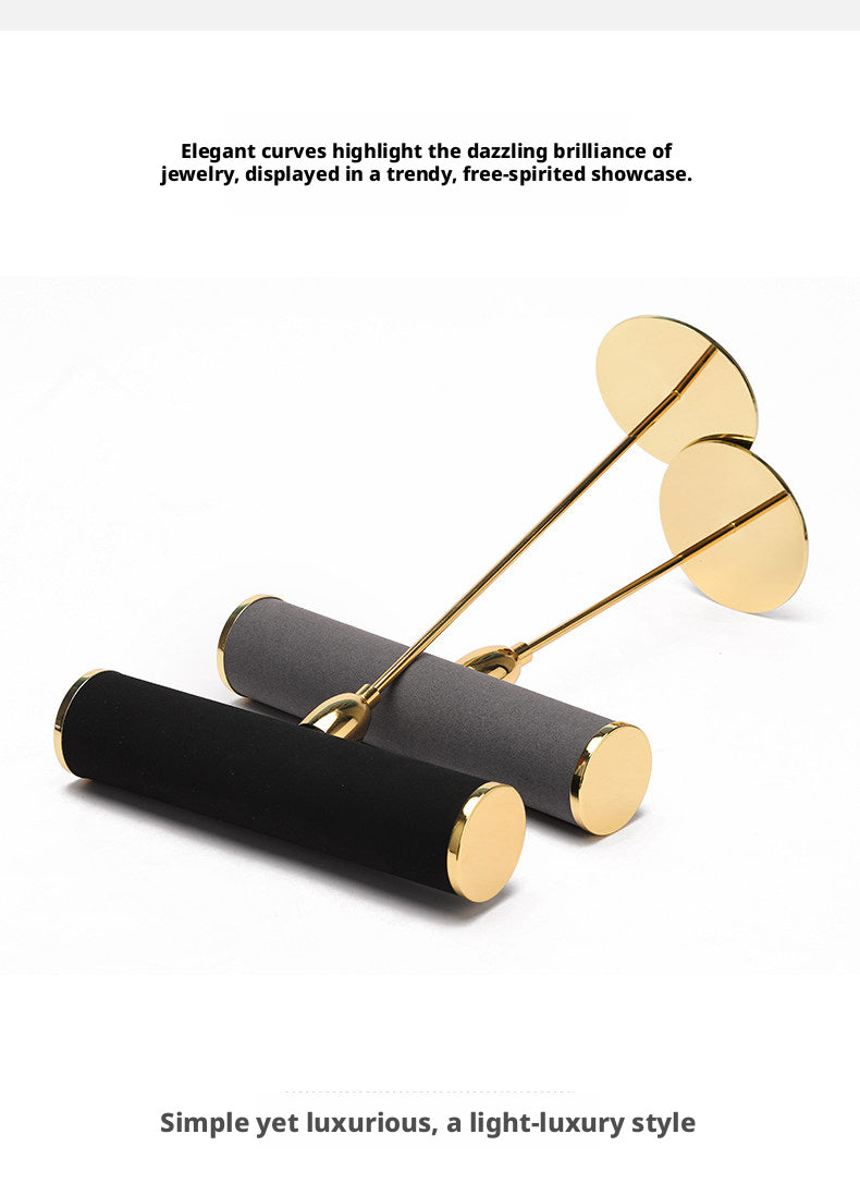 T Bar Bracelet Holder Stand, Single Tier Velvet Jewelry T Stand for Bangles Watches
