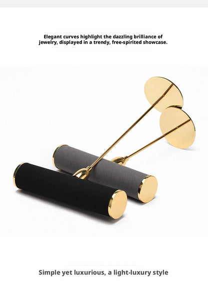 T Bar Bracelet Holder Stand, Single Tier Velvet Jewelry T Stand for Bangles Watches