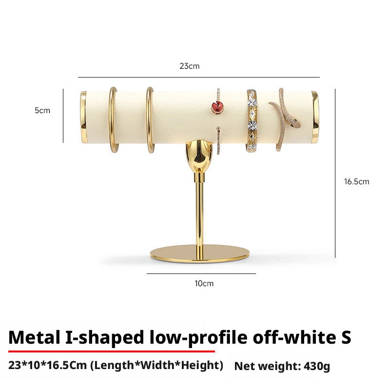 T Bar Bracelet Holder Stand, Single Tier Velvet Jewelry T Stand for Bangles Watches