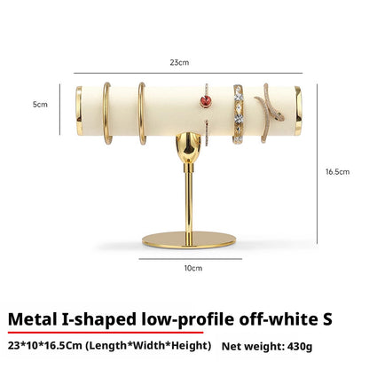 T Bar Bracelet Holder Stand, Single Tier Velvet Jewelry T Stand for Bangles Watches
