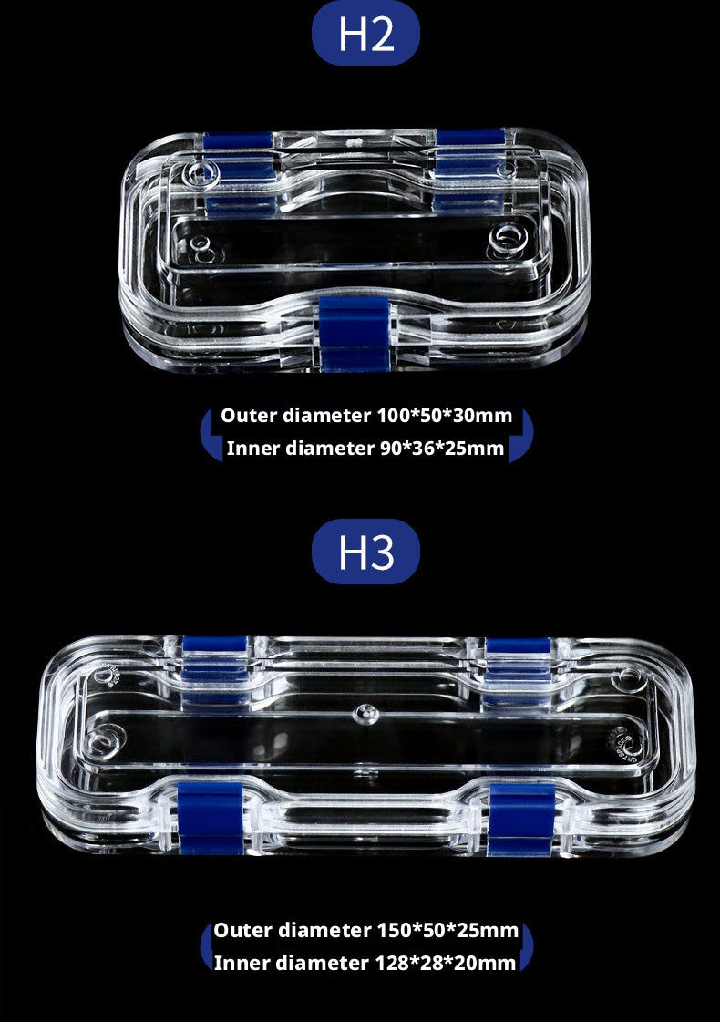 3pcs Clear Membrane Box, Jewelry Display Case, Shockproof Storage