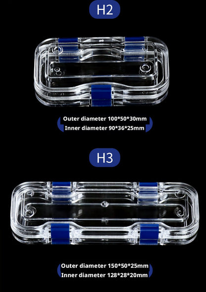 3pcs Clear Membrane Box, Jewelry Display Case, Shockproof Storage