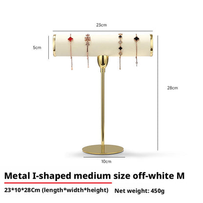 T Bar Bracelet Holder Stand, Single Tier Velvet Jewelry T Stand for Bangles Watches