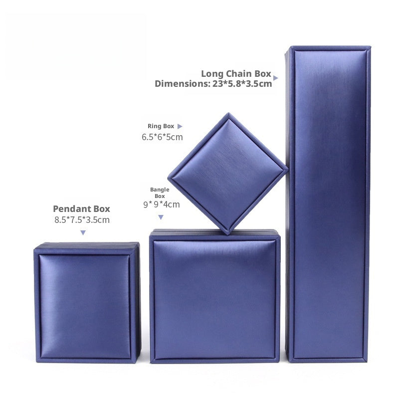 5pcs PU Leather Jewelry Box Ring Necklace Case Gift for Women Proposal Wedding