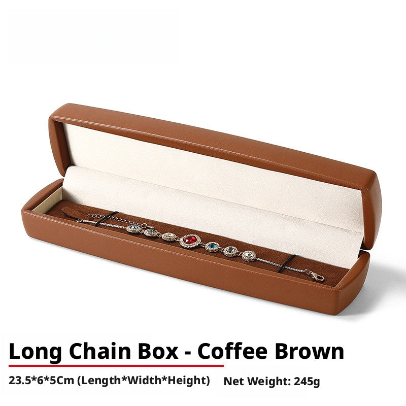 PU Leather Jewelry Gift Box, Minimalist Ring Pendant Necklace Storage Case, Elegant Jewelry Box