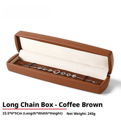 PU Leather Jewelry Gift Box, Minimalist Ring Pendant Necklace Storage Case, Elegant Jewelry Box
