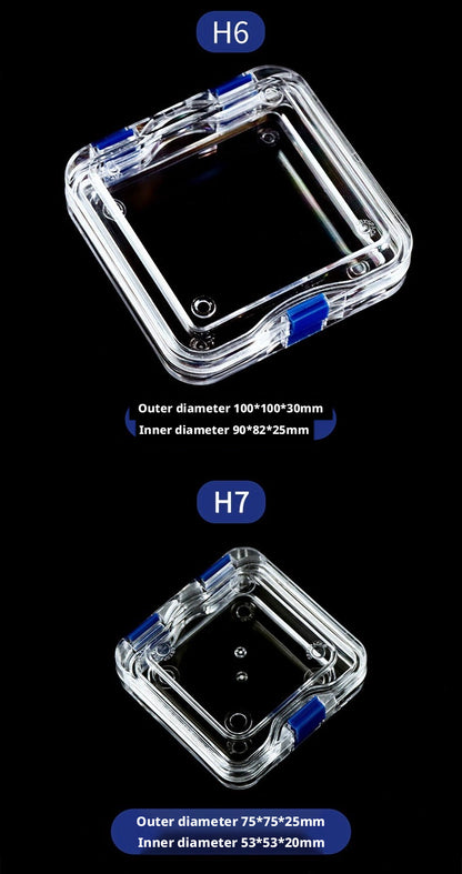 3pcs Clear Membrane Box, Jewelry Display Case, Shockproof Storage
