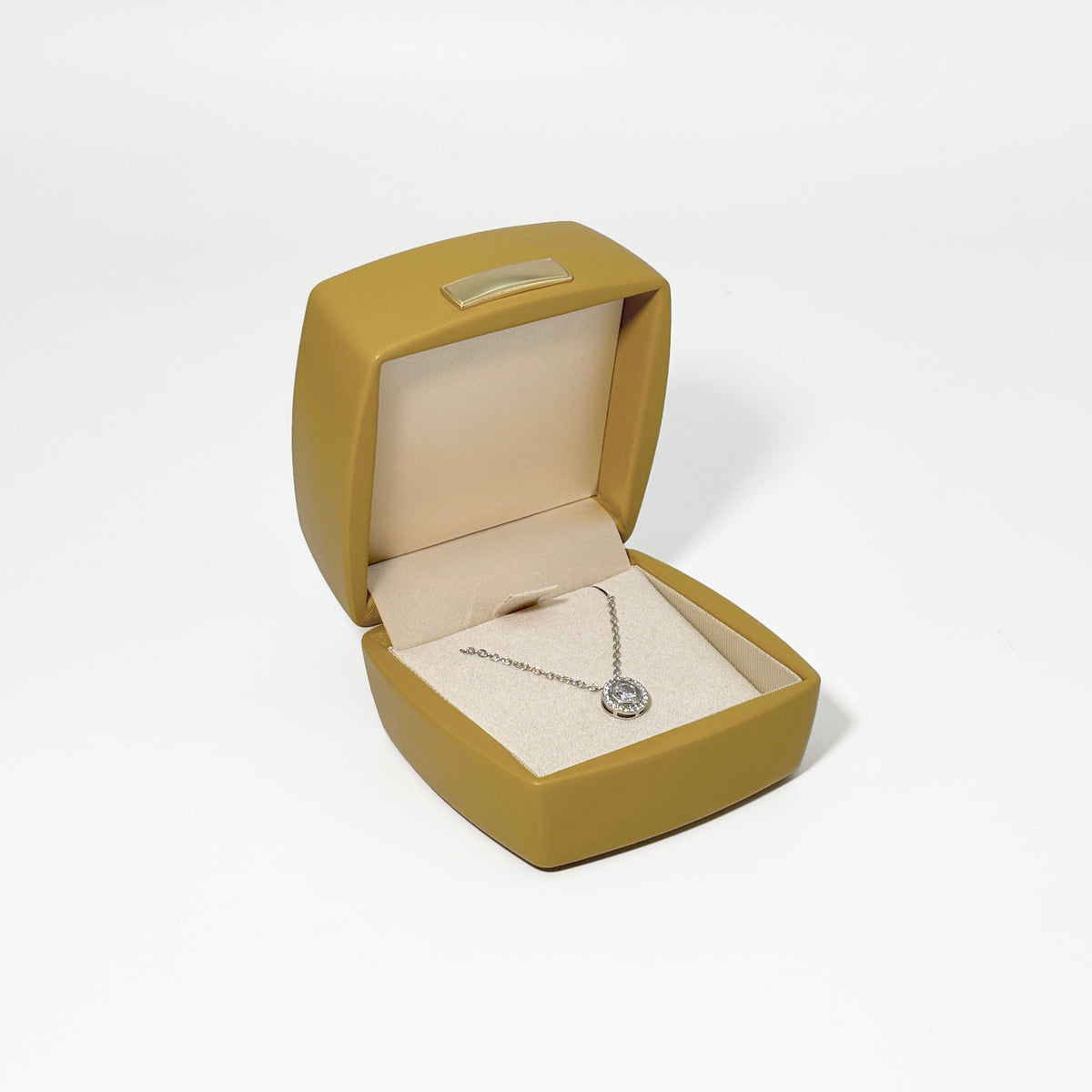 5pcs PU Leather Jewelry Box Set Gold Accent – Ring Necklace Bracelet Gift Case