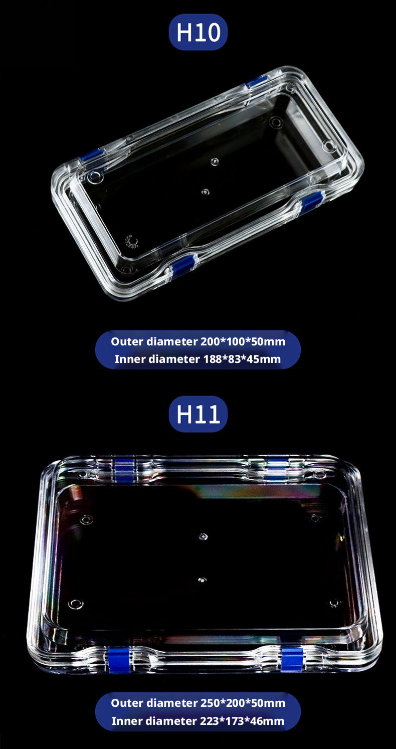 3pcs Clear Membrane Box, Jewelry Display Case, Shockproof Storage