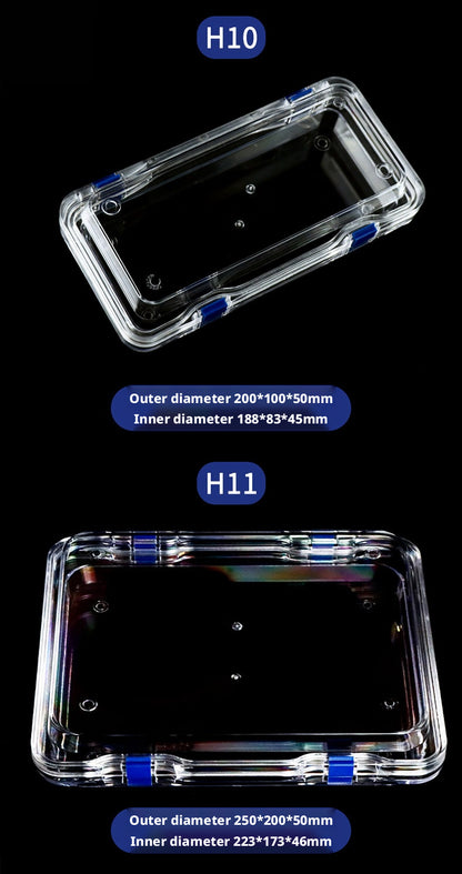 3pcs Clear Membrane Box, Jewelry Display Case, Shockproof Storage