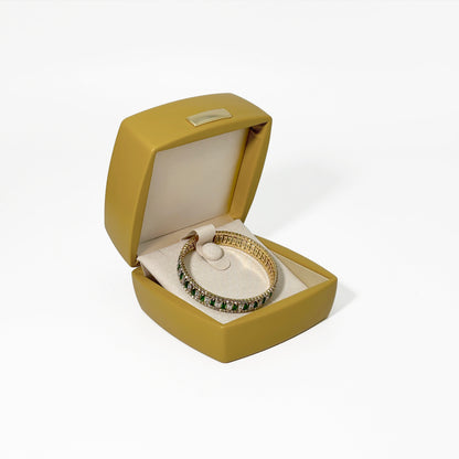 5pcs PU Leather Jewelry Box Set Gold Accent – Ring Necklace Bracelet Gift Case