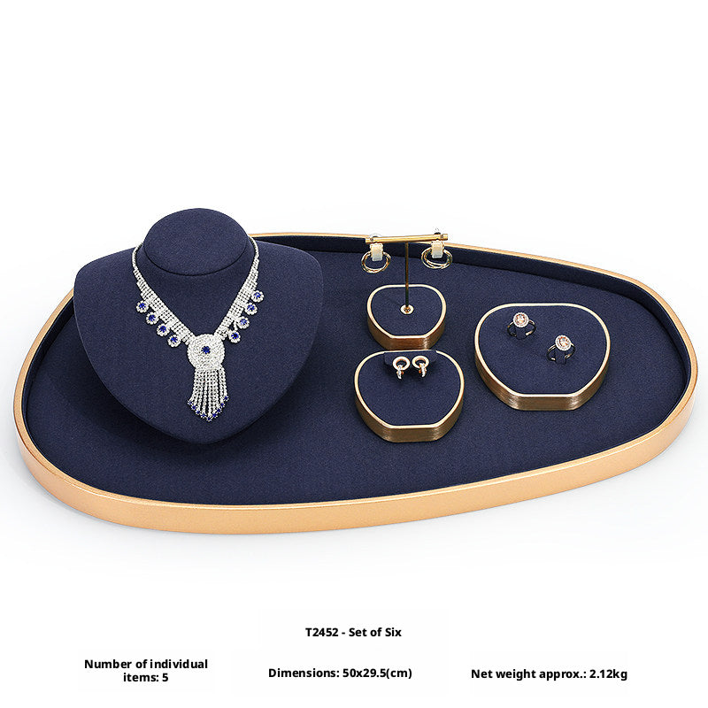 Metal Jewelry Display Stand - Rack for Necklace & Earring Organizer