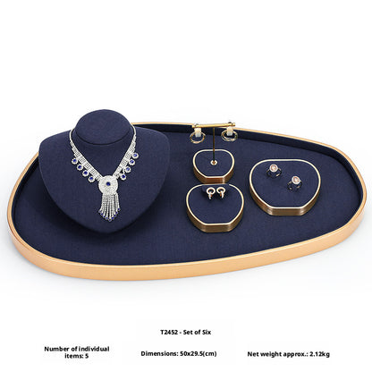 Metal Jewelry Display Stand - Rack for Necklace & Earring Organizer
