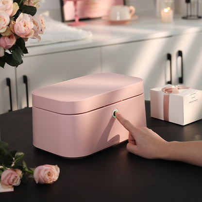 Lockable Jewelry Box for Women, Elegant Dresser Jewelry Organizer, Secure Birthday Gift Case
