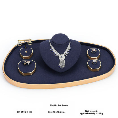 Metal Jewelry Display Stand - Rack for Necklace & Earring Organizer