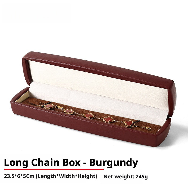 PU Leather Jewelry Gift Box, Minimalist Ring Pendant Necklace Storage Case, Elegant Jewelry Box