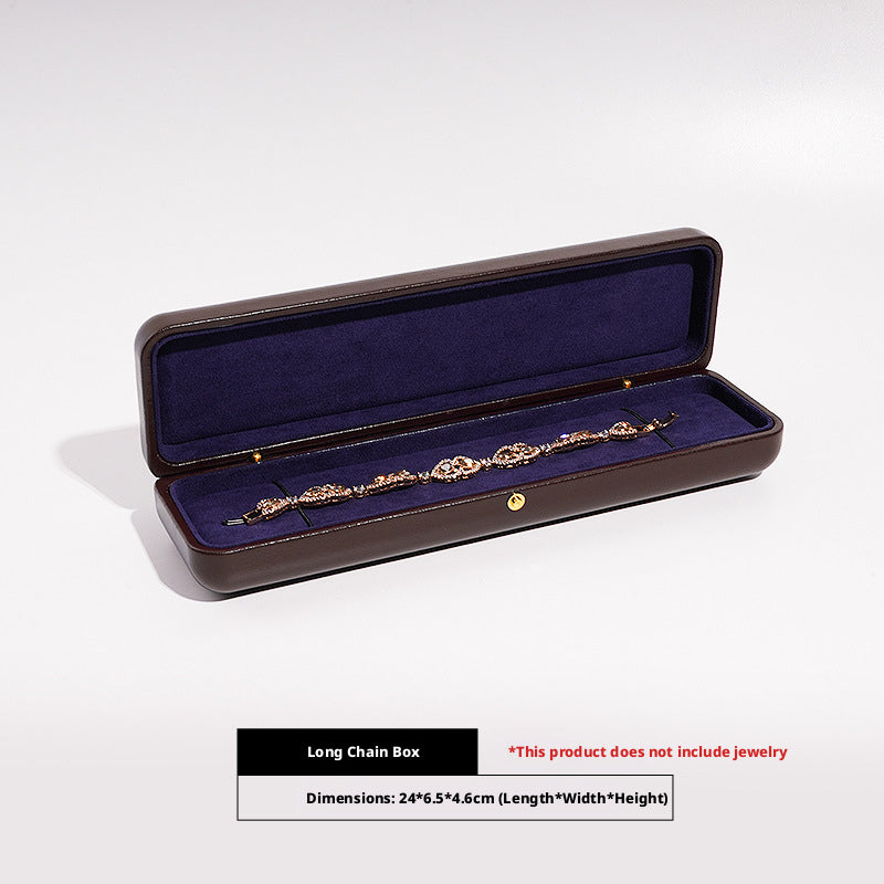 Faux Leather Dome Jewelry Box Gold Snap – Ring Necklace Bracelet Gift Case