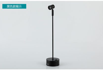 Battery-Powered LED Spotlight for Jewelry Display, Cordless Rechargeable Countertop Spot Lamp for Showcase