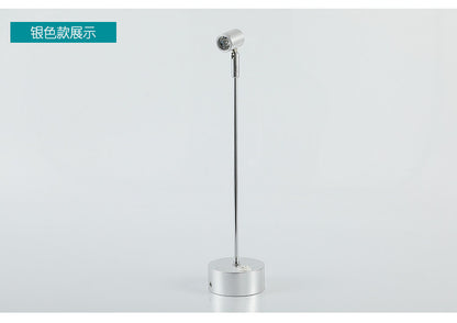 Battery-Powered LED Spotlight for Jewelry Display, Cordless Rechargeable Countertop Spot Lamp for Showcase