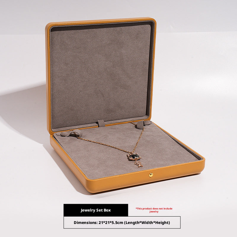Faux Leather Dome Jewelry Box Gold Snap – Ring Necklace Bracelet Gift Case