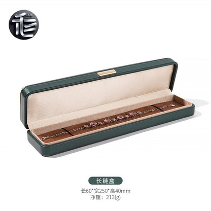 PU Leather Jewelry Box Ring Necklace Case Gift for Her Proposal Wedding