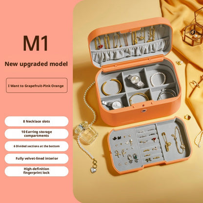 Lockable Jewelry Box for Women, Elegant Dresser Jewelry Organizer, Secure Birthday Gift Case