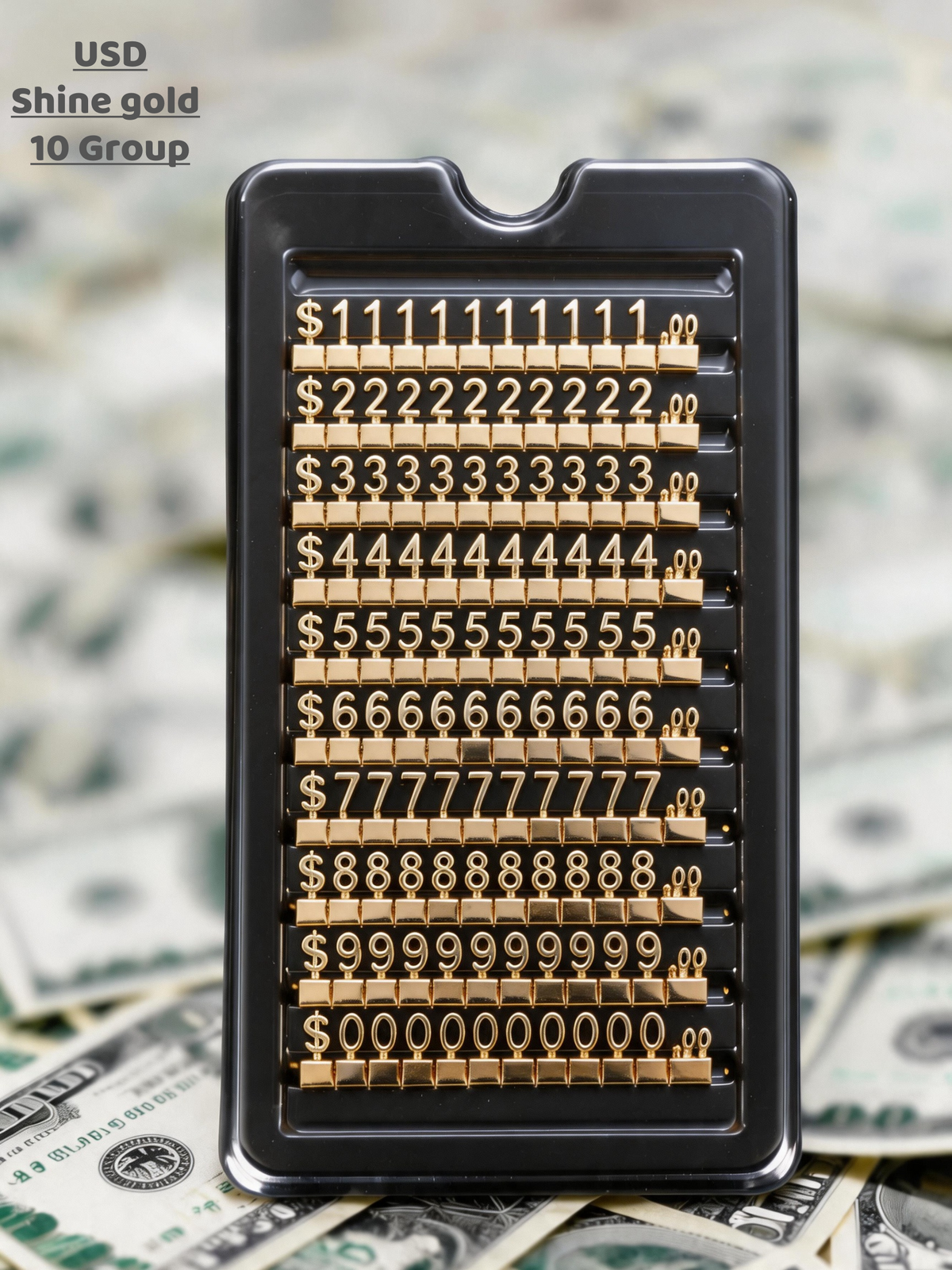 Modular Metal Price Display Numbers, Jewelry Shop Signs (USD, GBP,EURO)