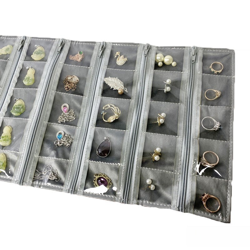 Jewelry Display Roll for Vendor, Foldable Cloth Organizer for Craft Show, Booth Supply
