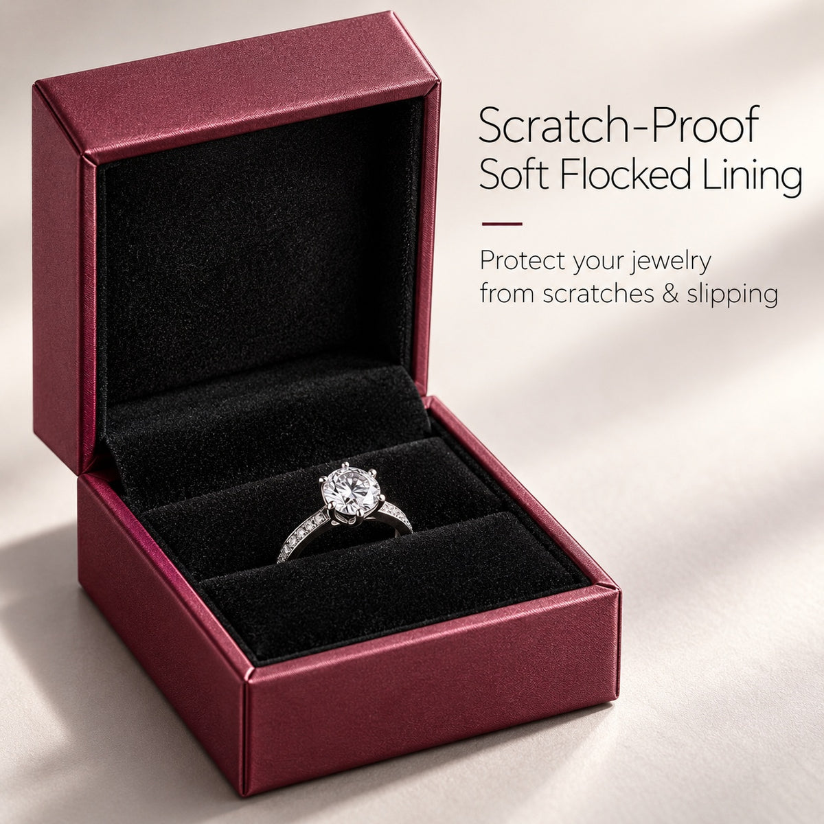 5pcs PU Leather Jewelry Box Ring Necklace Case Gift for Women Proposal Wedding