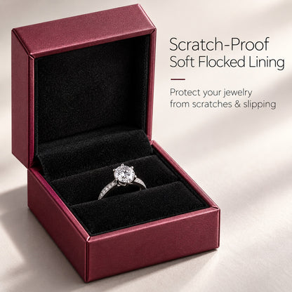 5pcs PU Leather Jewelry Box Ring Necklace Case Gift for Women Proposal Wedding