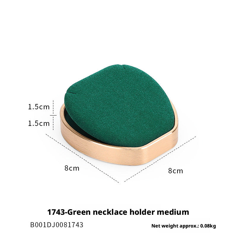 Metal & Suede Jewelry Display Stand Set for Retail Store Countertop