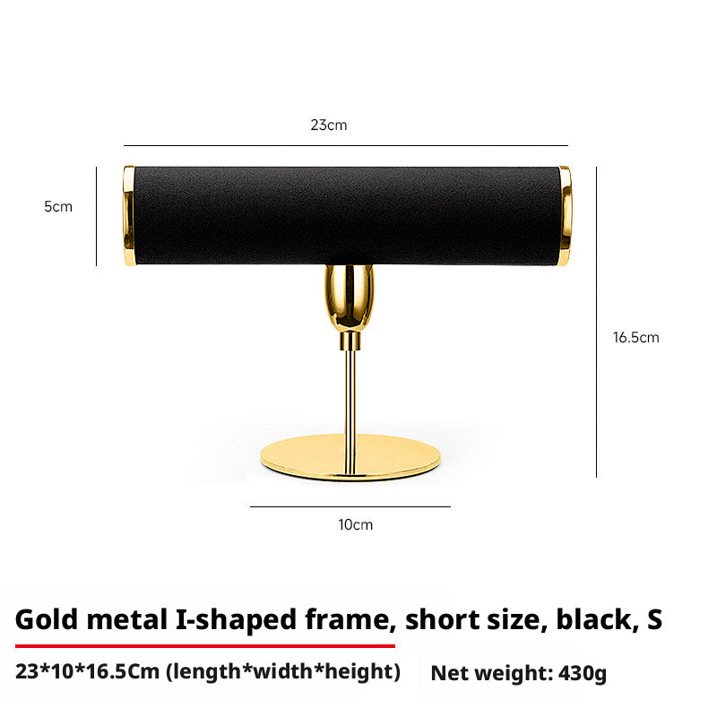 T Bar Bracelet Holder Stand, Single Tier Velvet Jewelry T Stand for Bangles Watches