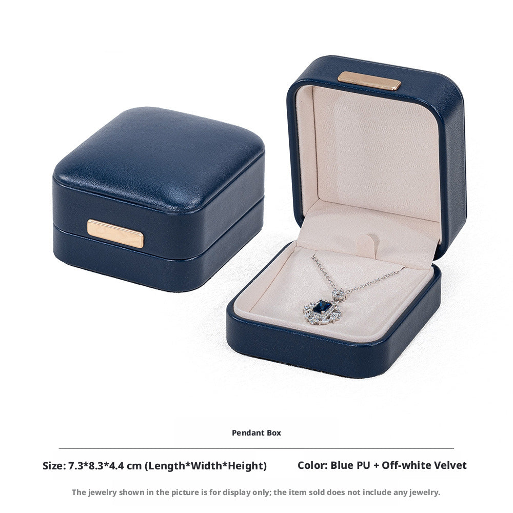 5pcs PU Leather Dome Jewelry Box Gold Accent – Ring Necklace Bracelet Gift Case