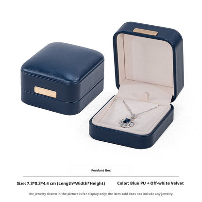 5pcs PU Leather Dome Jewelry Box Gold Accent – Ring Necklace Bracelet Gift Case