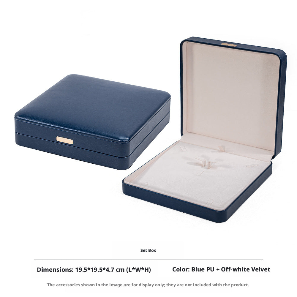 5pcs PU Leather Dome Jewelry Box Gold Accent – Ring Necklace Bracelet Gift Case